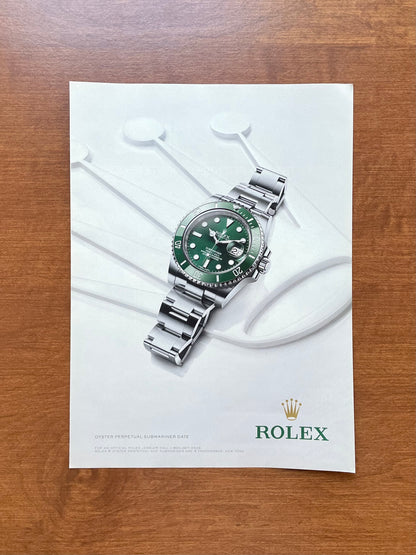 2015 Rolex "Hulk" Submariner Ref. 1166102V Advertisement