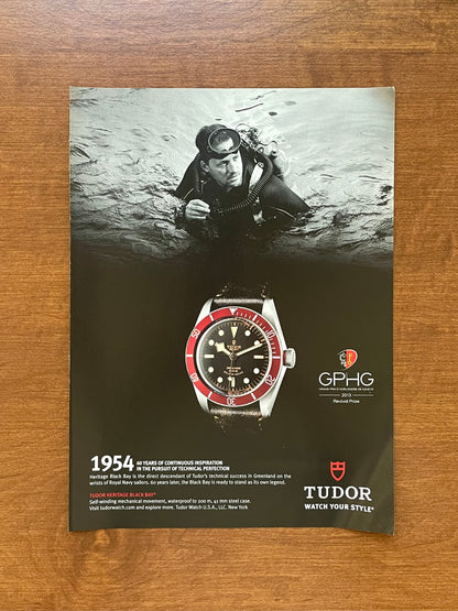 2014 Tudor Black Boy Ref. 79220 Burgundy Bezel Advertisement