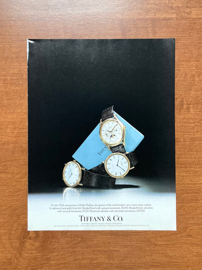 1989 Patek Philippe watches inc. Ref. 3940 at Tiffany Advertisement