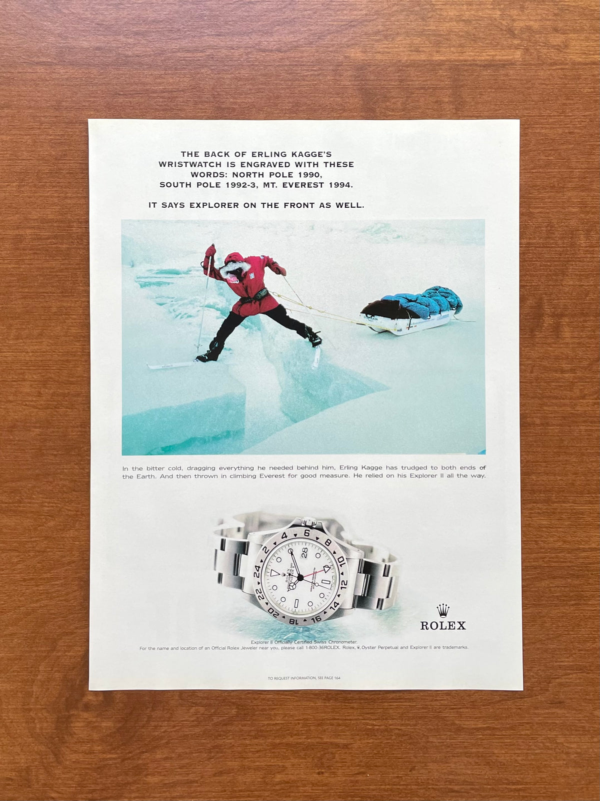 1999 Rolex Explorer II Ref. 16570 feat. Erling Kagge Advertisement