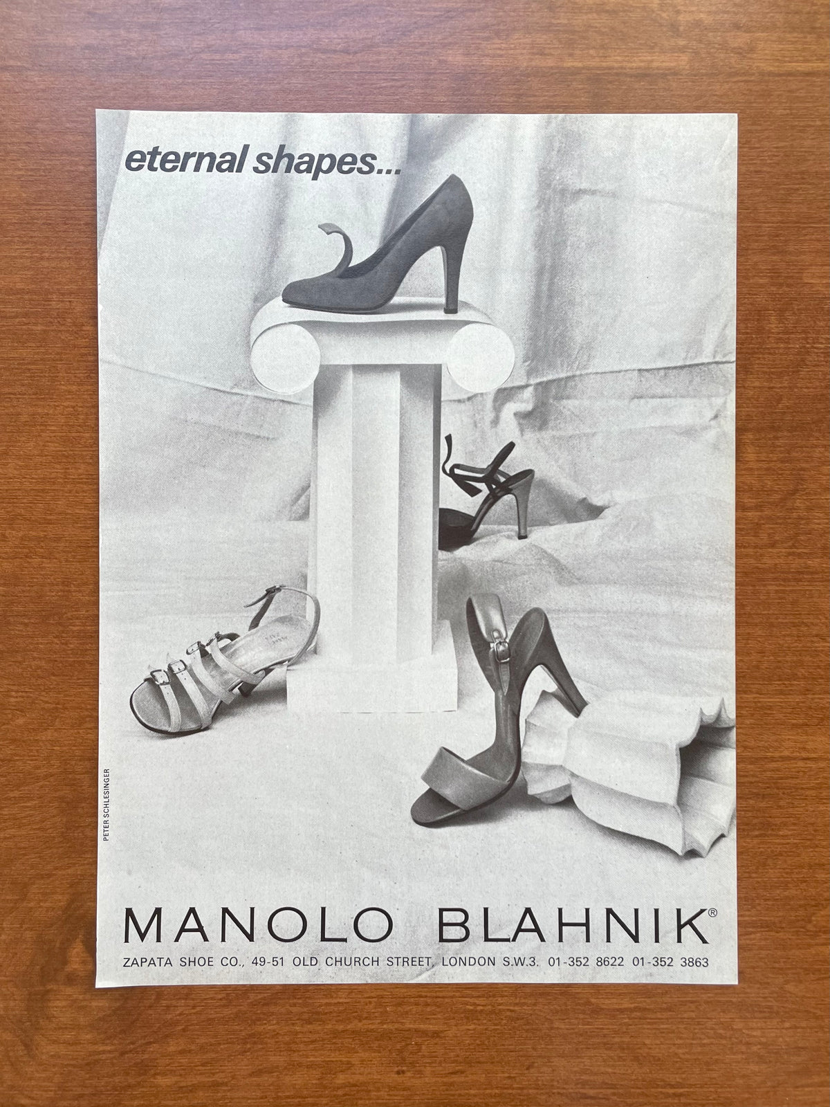 1978 Manolo Blahnik "eternal shapes..." Advertisement