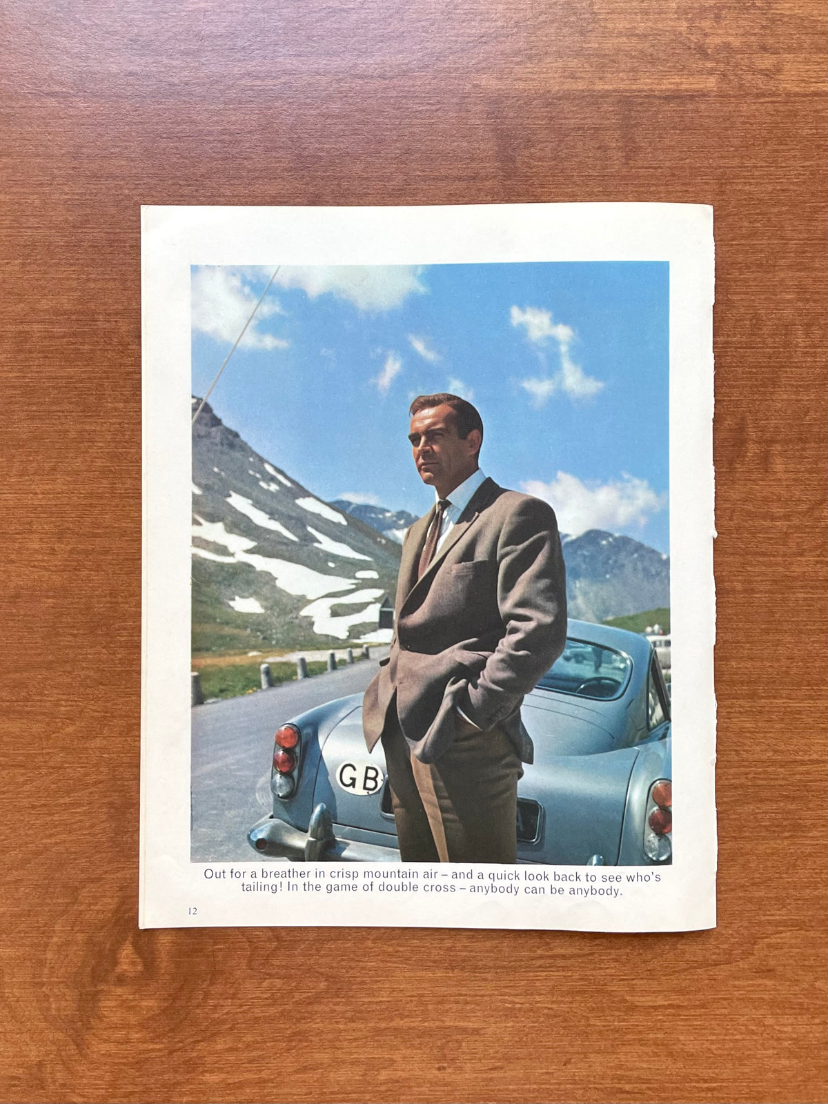 1966 James Bond 007 feat. Aston Martin DB5 Original Magazine Page Image