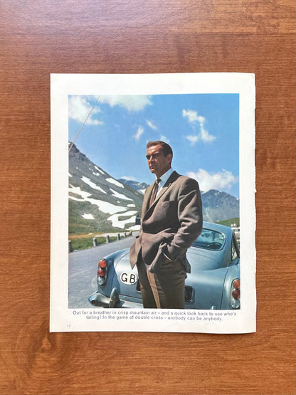 1966 James Bond 007 feat. Aston Martin DB5 Original Magazine Page Image