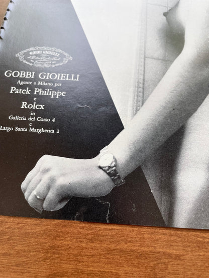 1973 Gobbi Jewels Rolex "Elegant even in the shower" Advertisement in Italian