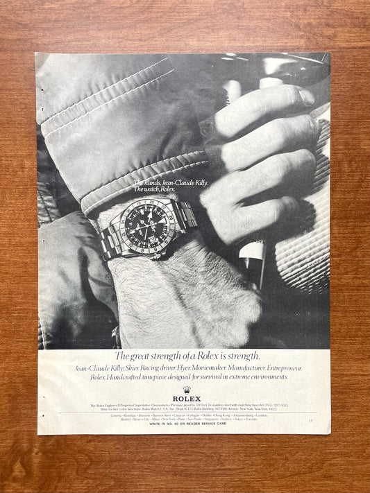 1977 Rolex Explorer II Ref. 1655 feat. Jean-Claude Killy Advertisement