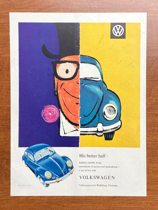 1957 Volkswagen VW Beetle "His better half"  Advertisement