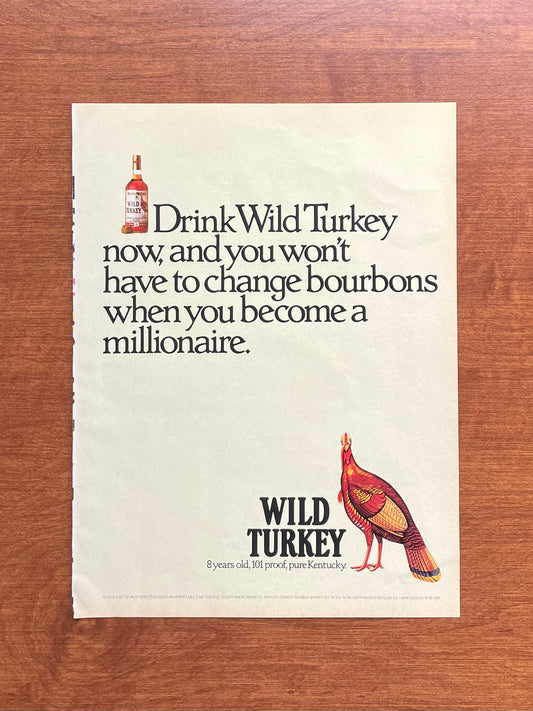 1988 Wild Turkey "when you become a millionaire" Advertismement