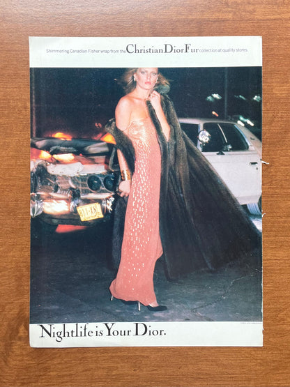 1976 Christian Dior "Nightlife is Your Dior" by Chris von Wangenheim Advertisement