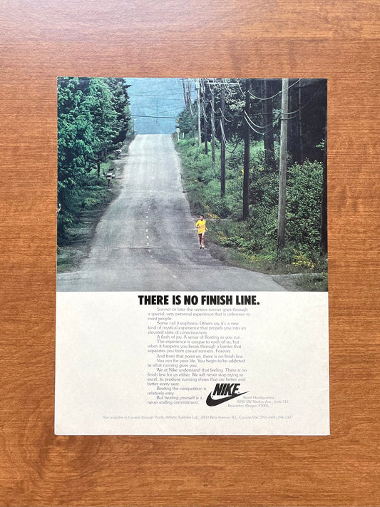 1977 Nike "There Is No Finish Line." Advertisement