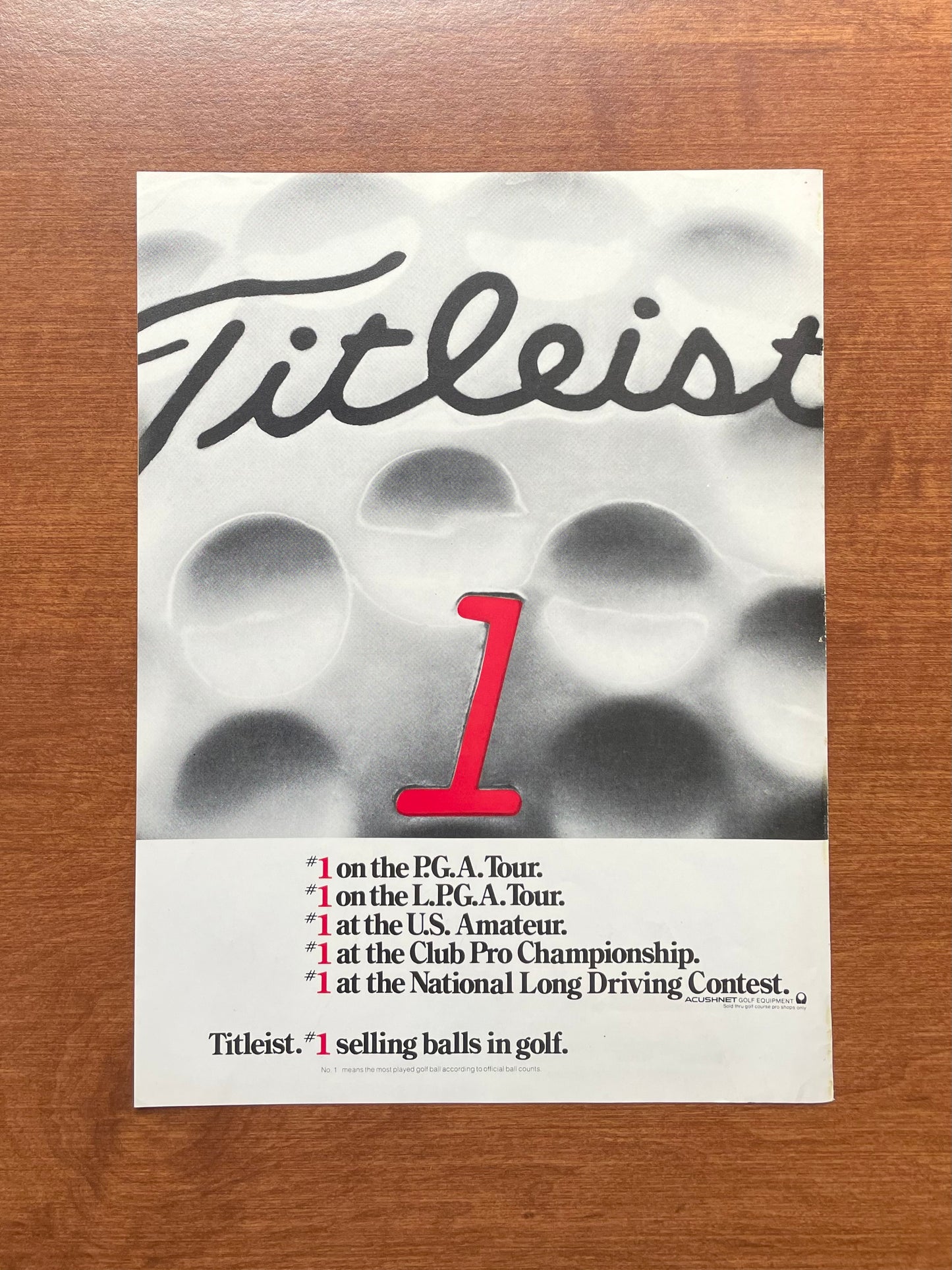 1978 Titleist "#1 selling balls in golf" Advertisement