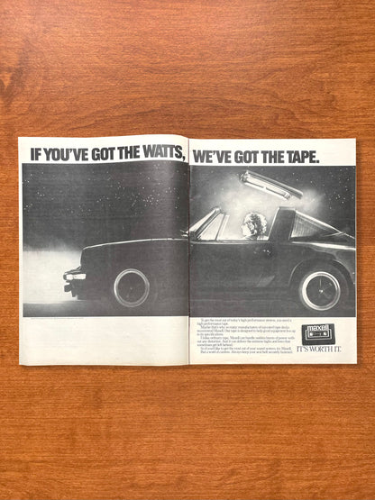 1983 Maxell w/ Porsche "Got the watts, we've got the tape" Advertisement