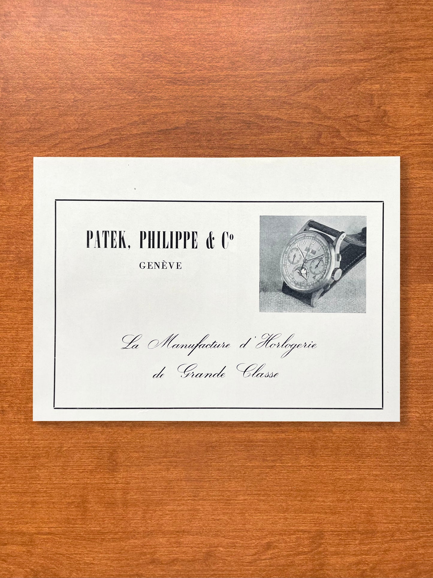 Vintage Patek Philippe Perpetual Calendar Ref. 1518 Advertisement in French