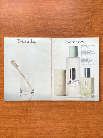 1975 Clinique "Twice a day." Advertisement