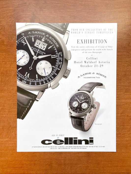A. Lange & Sohne Datograph at Cellini Advertisement