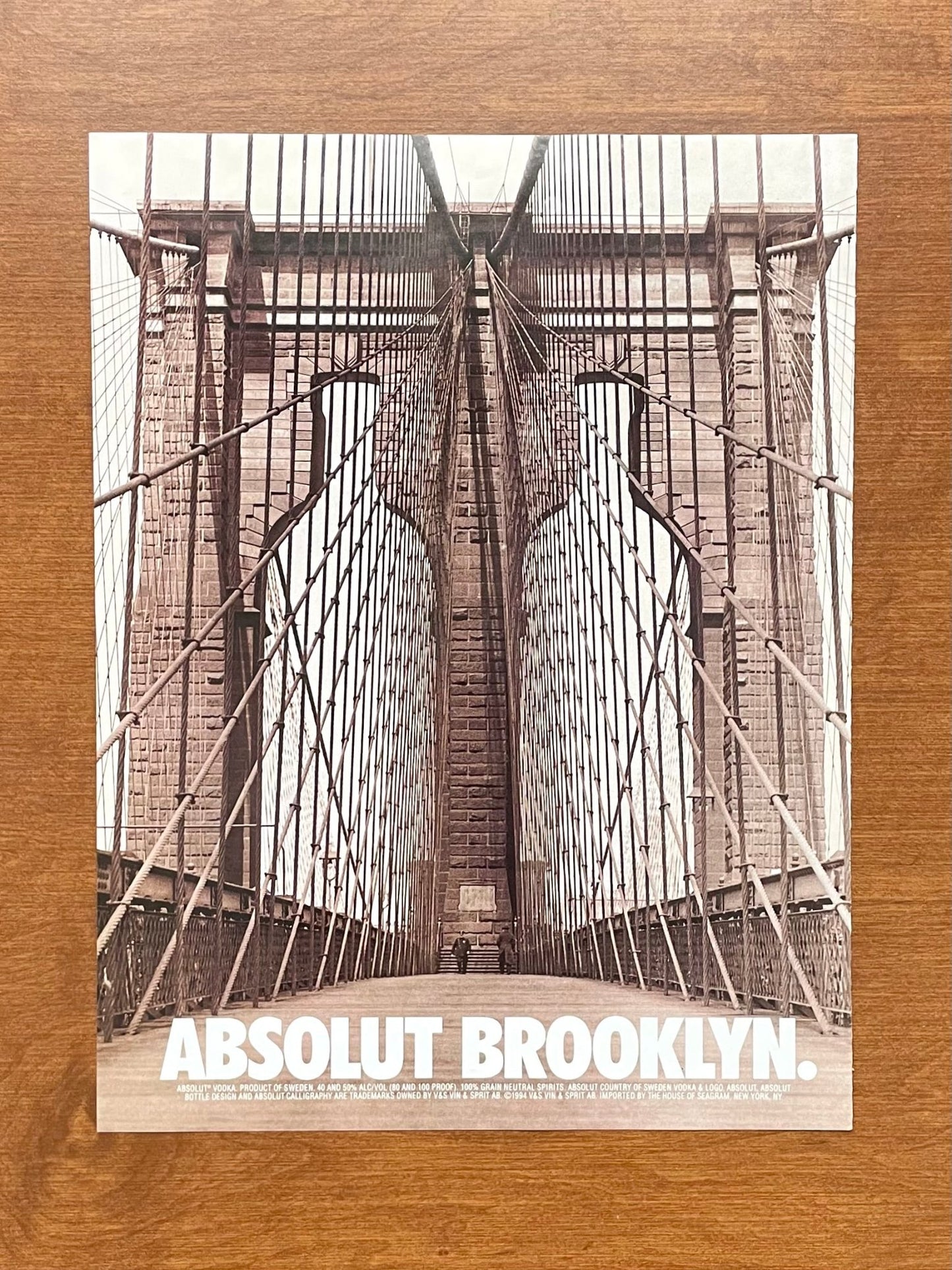 Absolut Brooklyn Vodka Advertisement