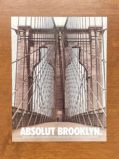 Absolut Brooklyn Vodka Advertisement