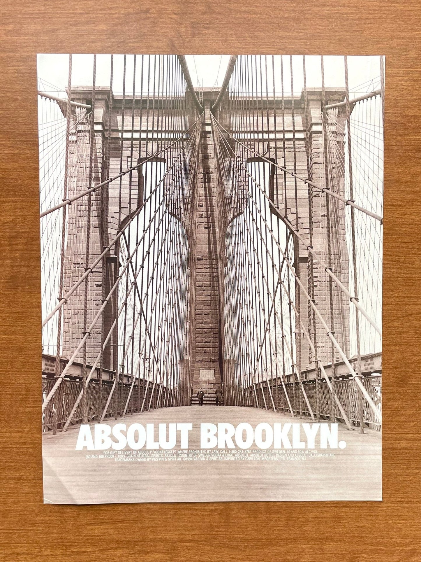 Absolut Brooklyn Vodka Advertisement