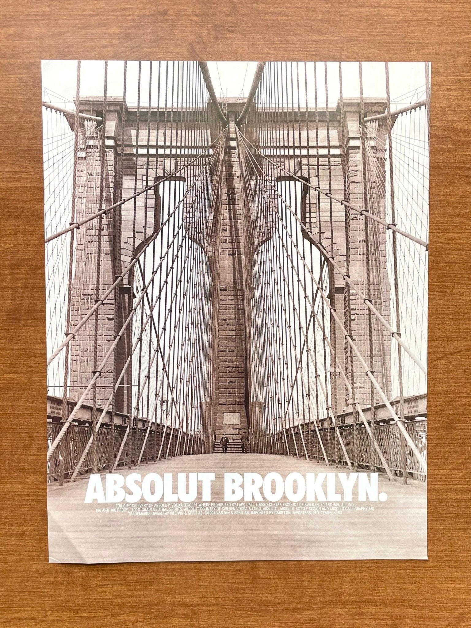 Absolut Brooklyn Vodka Advertisement
