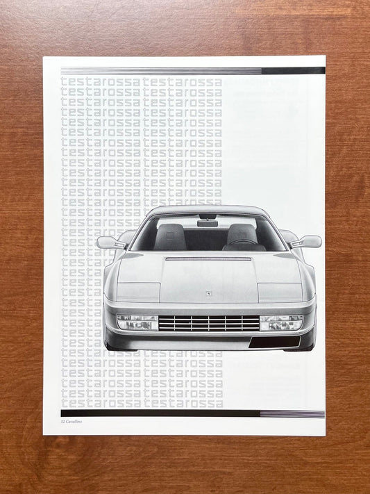 Ferrari Testarossa black/white Advertisement