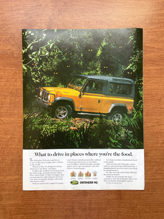 1995 Defender 90 "where you're the food." Advertisement