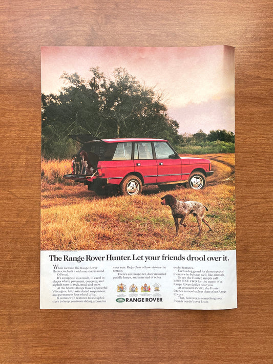 1991 Range Rover "Let your friends drool over it." Advertisement