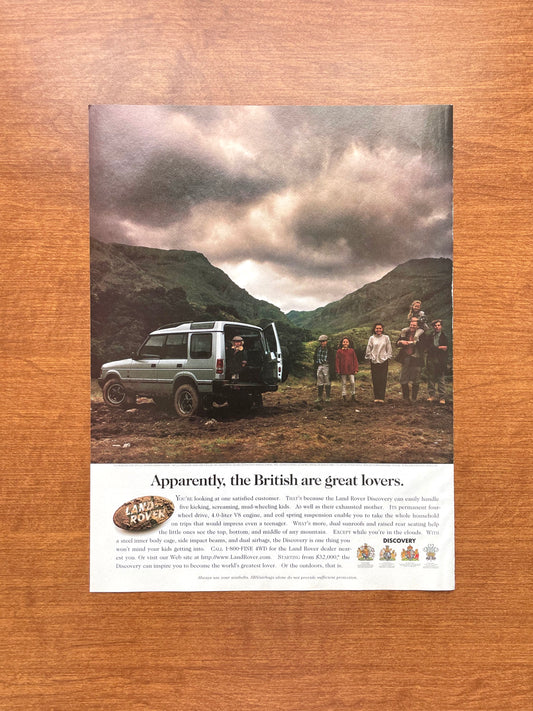 1996 Discovery "British are great lovers." Advertisement