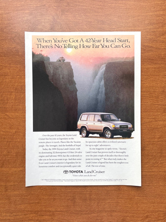 1994 Toyota Land Cruiser "A 42-Year Head Start..." Advertisement