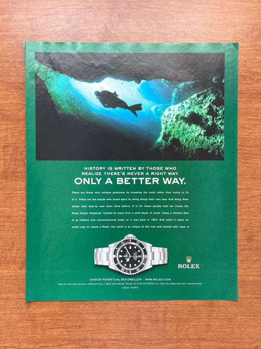 2003 Rolex Sea Dweller Ref. 11660 "Only A Better Way" Advertisement