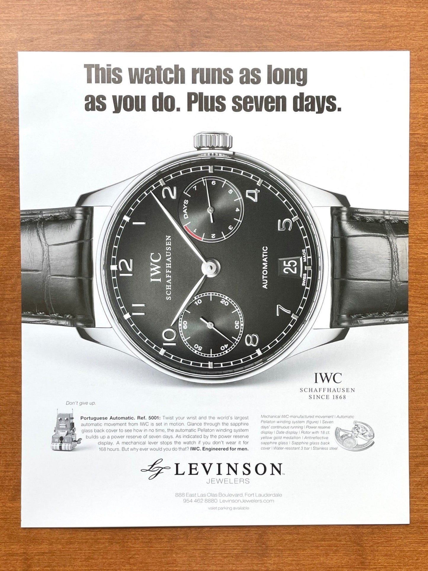 IWC Portuguese Automatic Ref. 5001 Advertisement