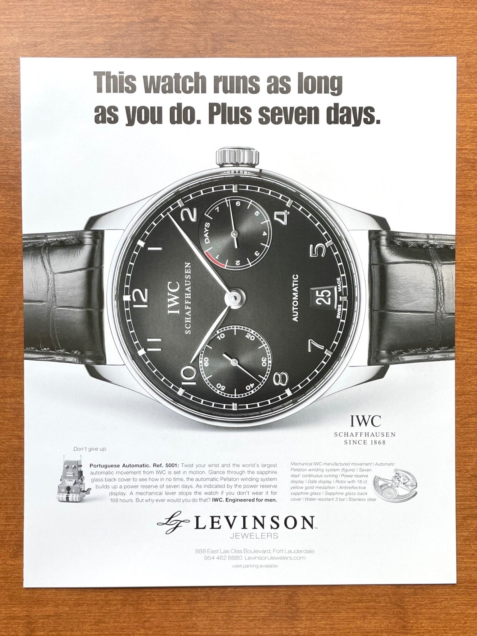 IWC Portuguese Automatic Ref. 5001 Advertisement
