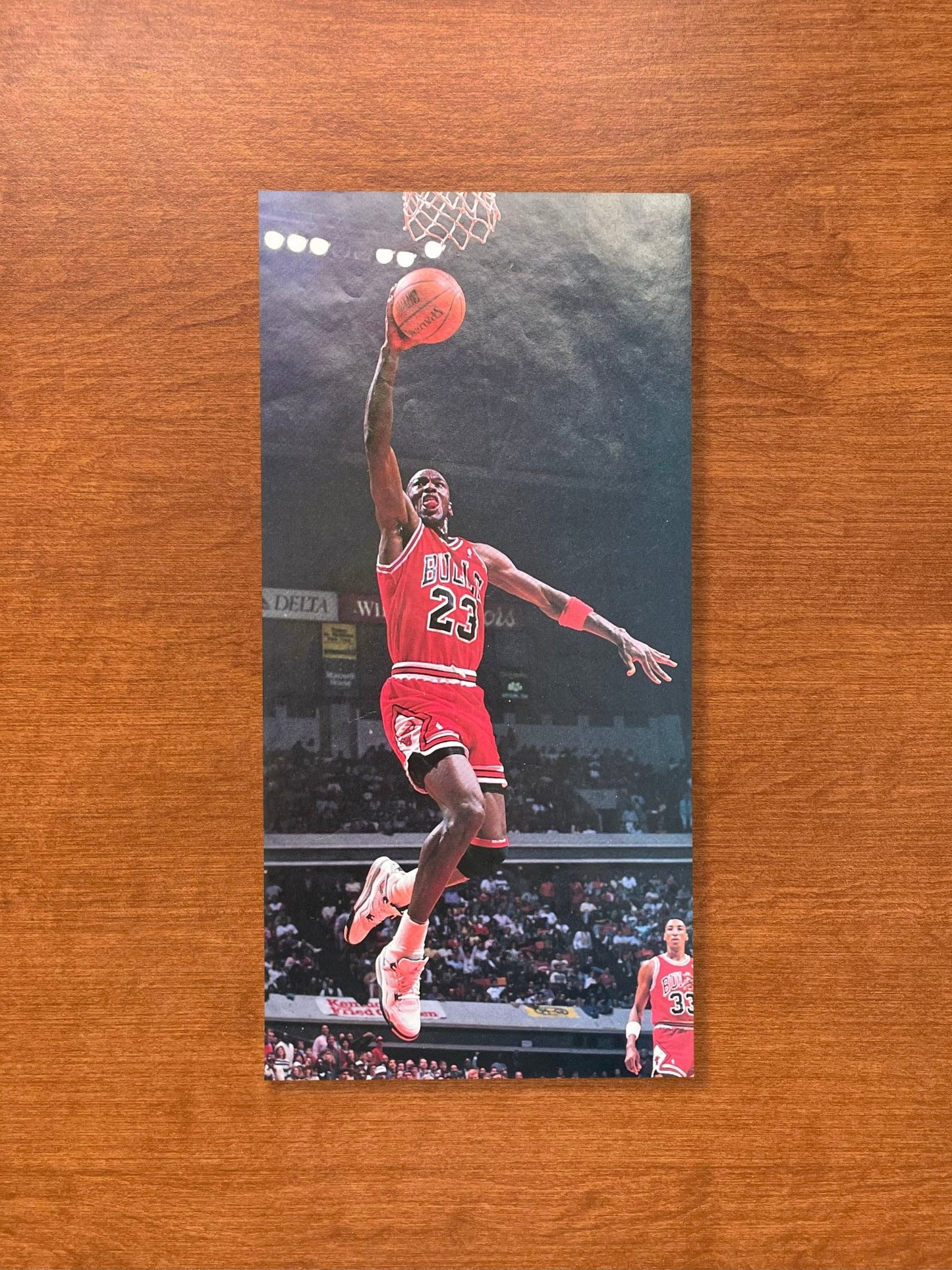 Michael Jordan wearing Air Jordan 4 sneaker Original Magazine Image