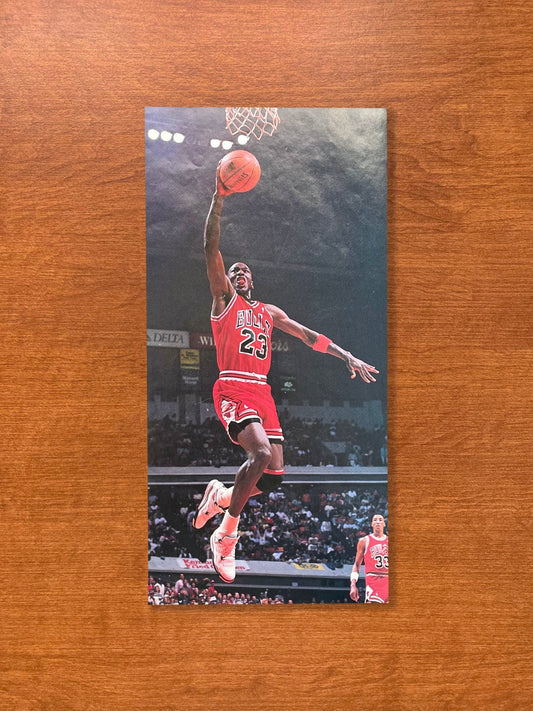 Michael Jordan wearing Air Jordan 4 sneaker Original Magazine Image