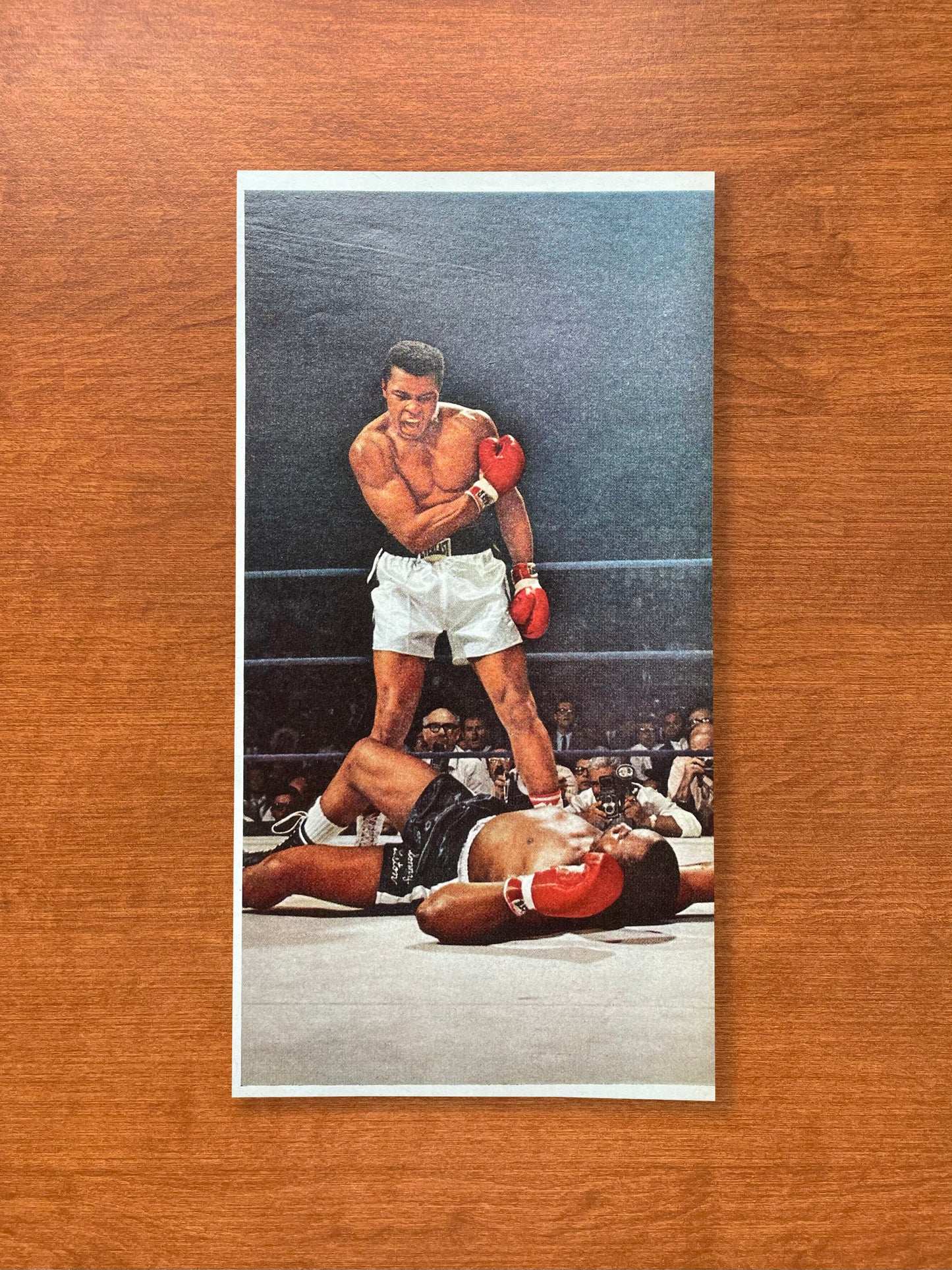 1974 Muhammad Ali "knocks out" Sonny Liston Original Magazine Page Image
