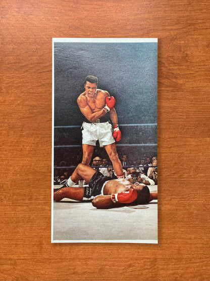 1974 Muhammad Ali "knocks out" Sonny Liston Original Magazine Page Image
