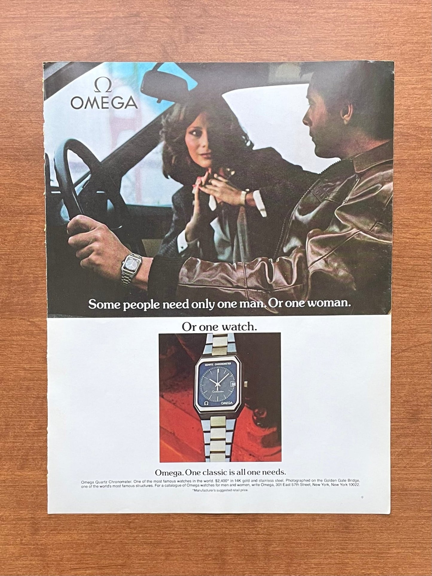 Omega Quartz Chronometer "One man... One woman... One watch" Advertisement
