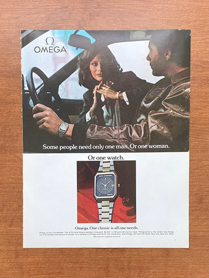 Omega Quartz Chronometer "One man... One woman... One watch" Advertisement