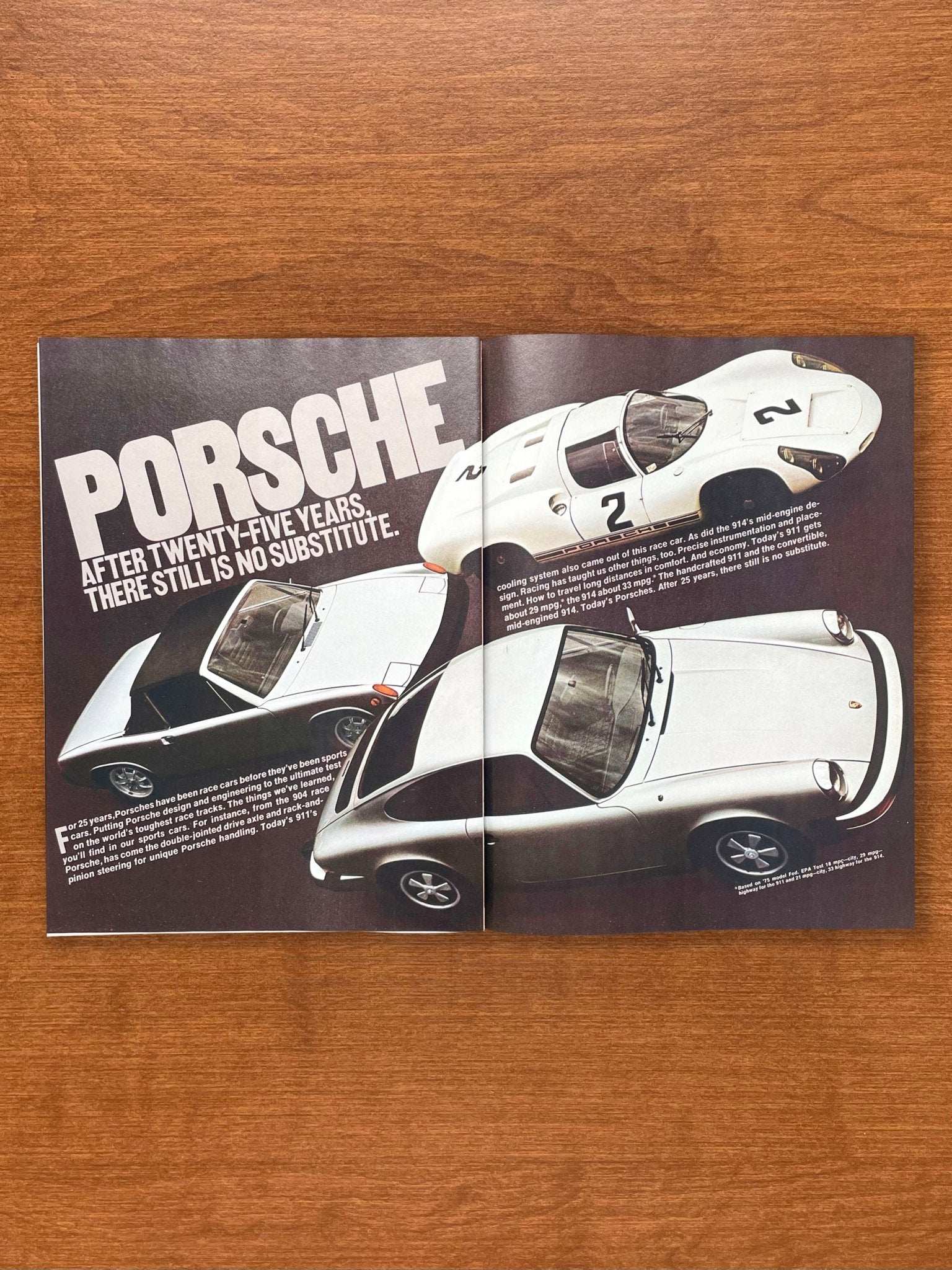 Porsche 904, 914, and 911 "There Is Still No Substitute" Advertisement