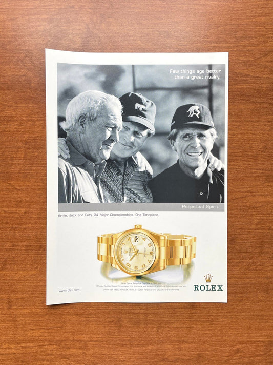 Rolex Day Date Ref. 118208 "Great Rivalry" Advertisement