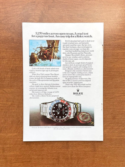 Rolex GMT Master Ref. 1675 "3,270 miles across open ocean..." Advertisement