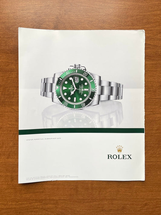 Rolex Submariner "Hulk" Ref. 116610 Advertisement