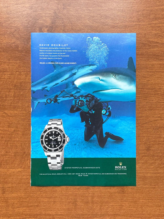 Rolex Submariner Ref. 16610 feat. David Doubilet Advertisement