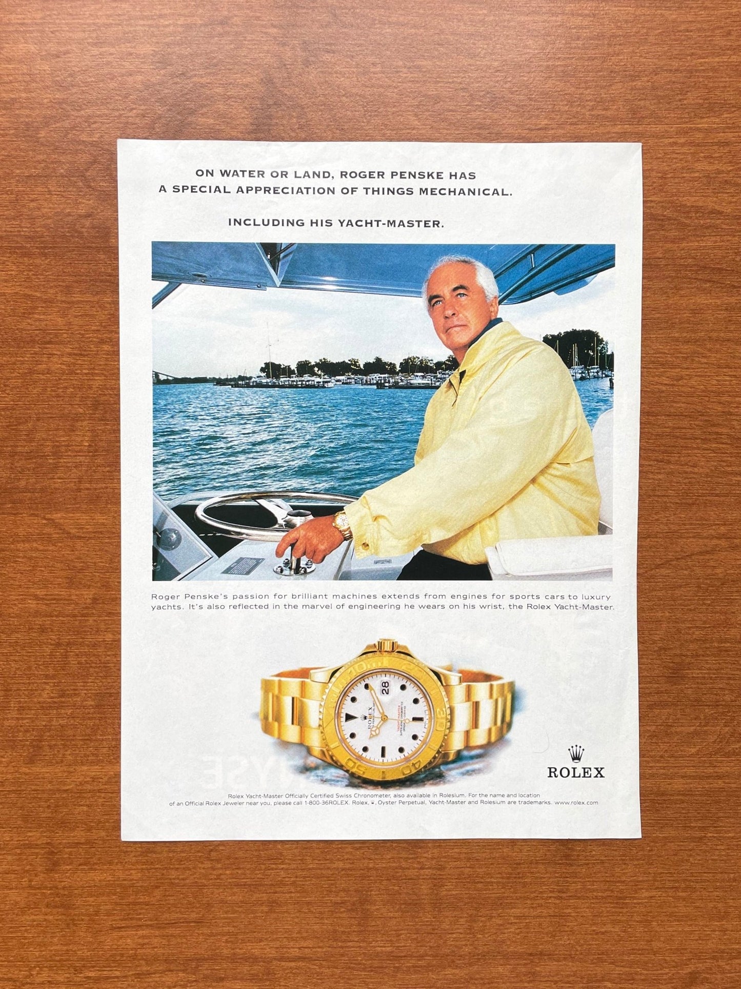 Rolex Yachtmaster Ref. 16628 feat. Roger Penske Advertisement