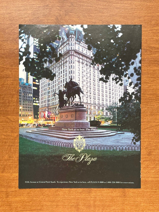 The Plaza Hotel "New York at its best" Advertisement
