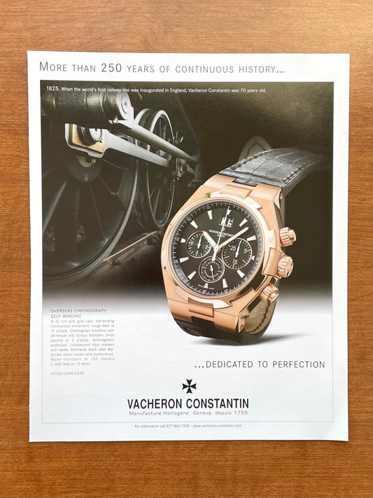 Vacheron Constantin Overseas Chronograph pink gold Advertisement
