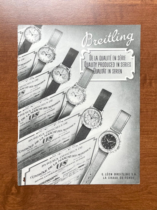 Vintage Breitling feat. 6 watches including Chronomat Advertisement