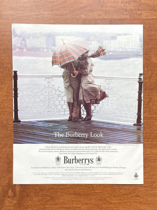 Vintage Burberry Trenchcoat and "Burbrolly" Umbrella Advertisement