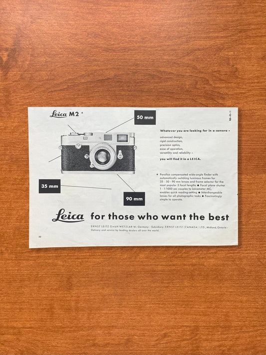 Vintage Leica M2 Advertisement