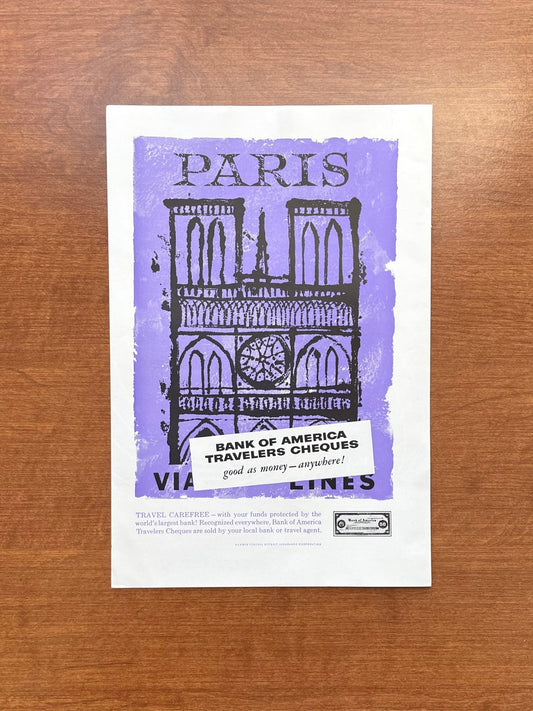 Vintage Paris Travelers Cheques Advertisement