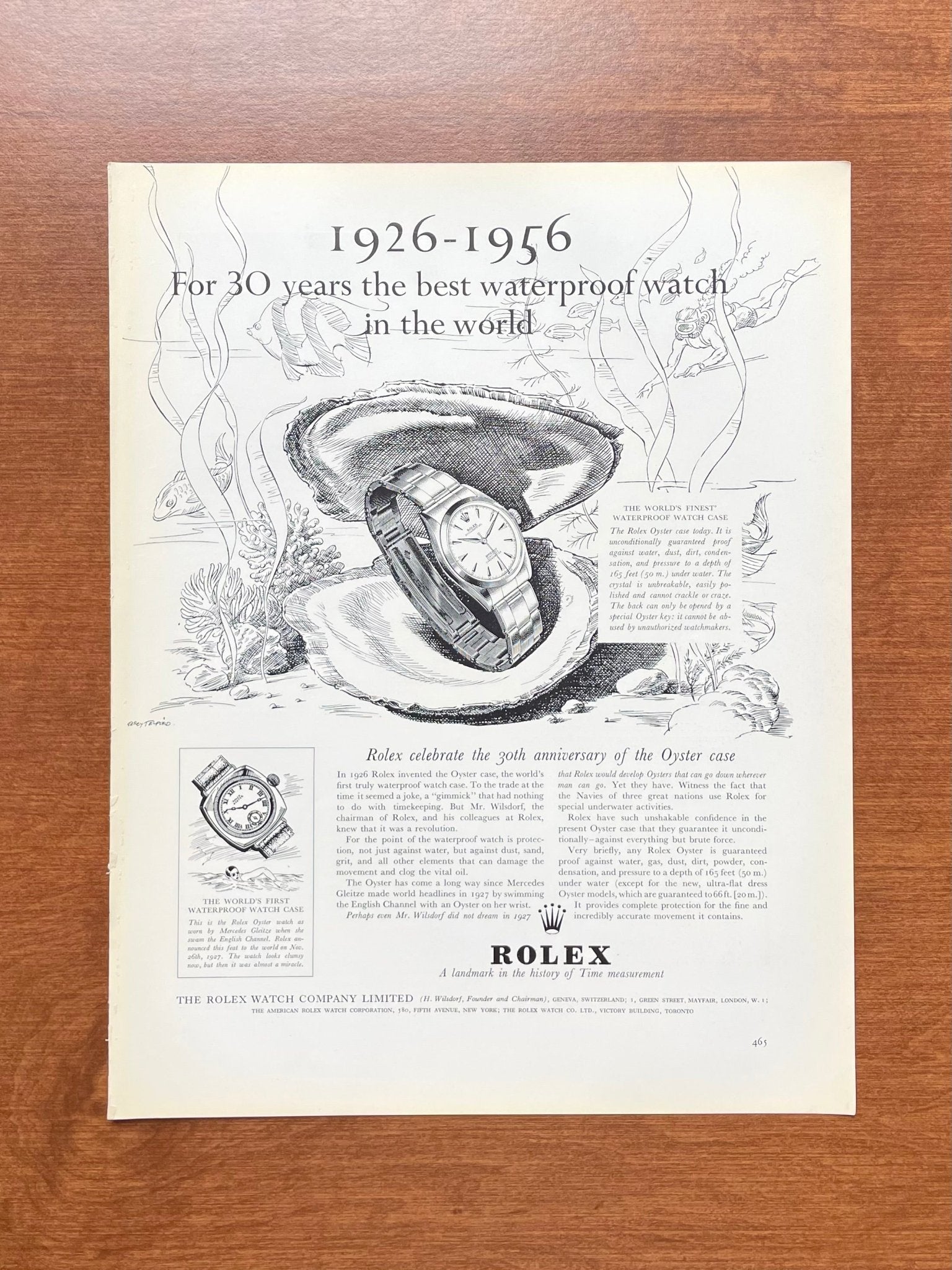 Vintage Rolex "best waterproof watch in the world" Advertisement