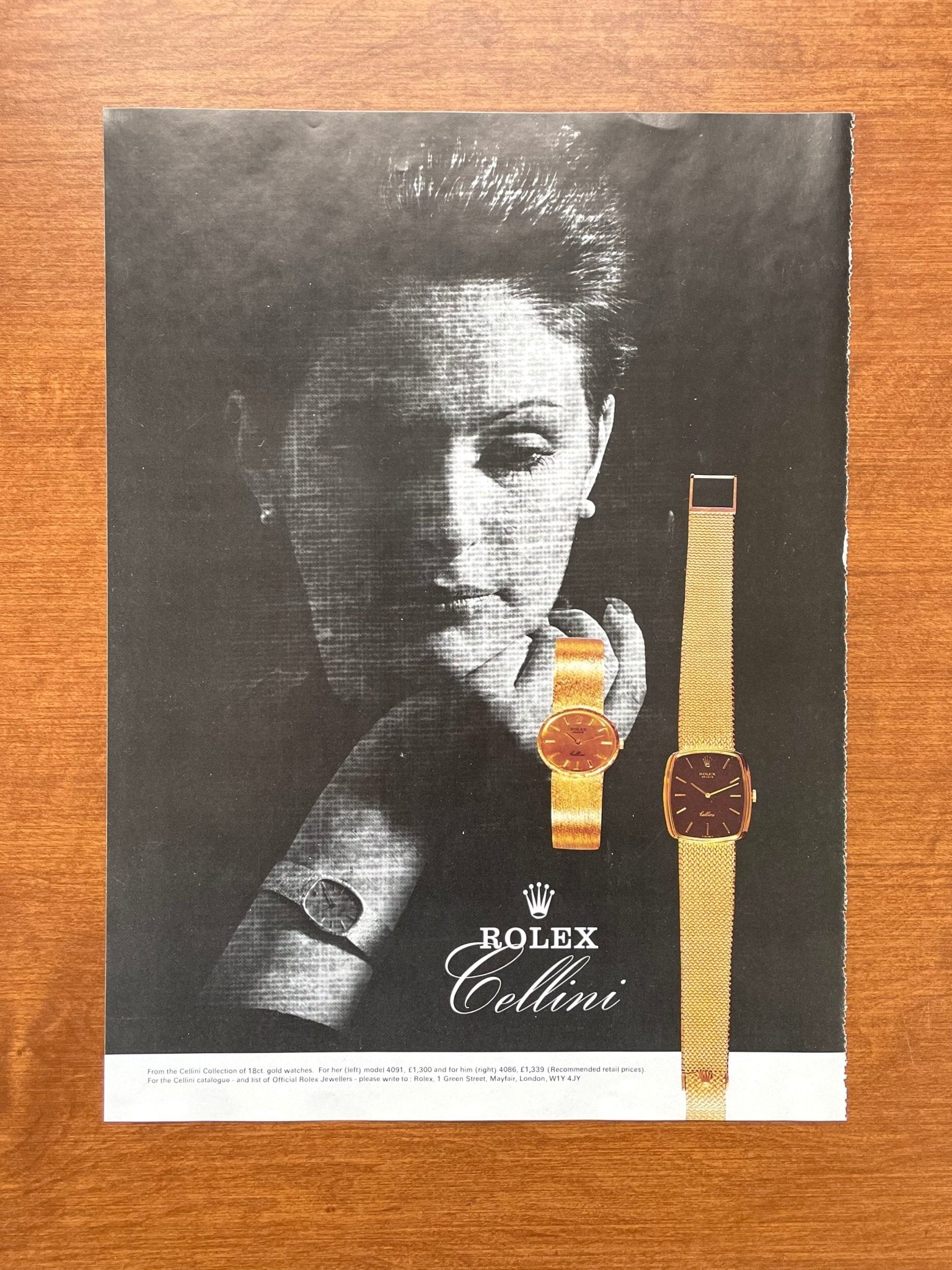 Vintage Rolex Cellini Advertisement
